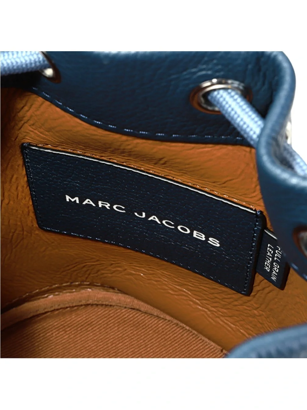 Marc Jacobs The Bucket Bag – Blue Pebbled Leather | Rope Handle | Crossbody